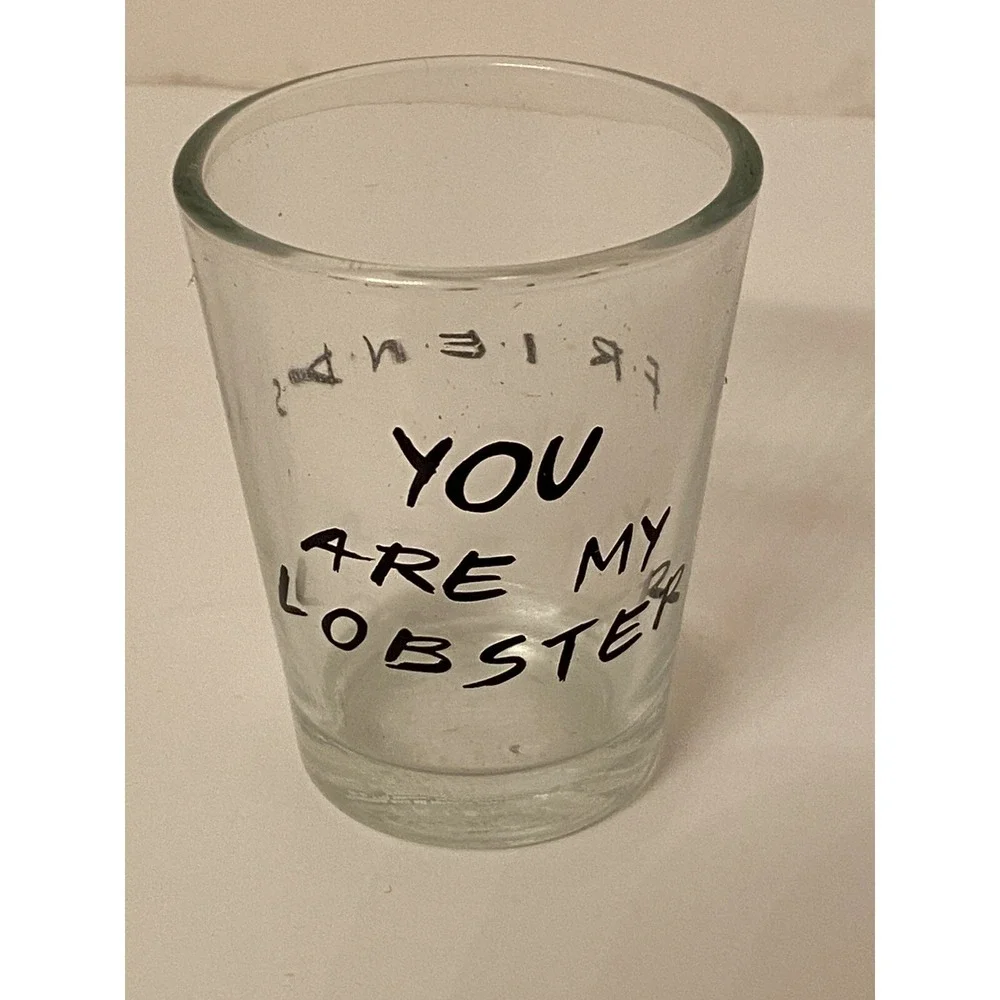Silver Buffalo Friends TV Show Shot Glass Set 4 Pack 1.5oz Quotes Clear Glass